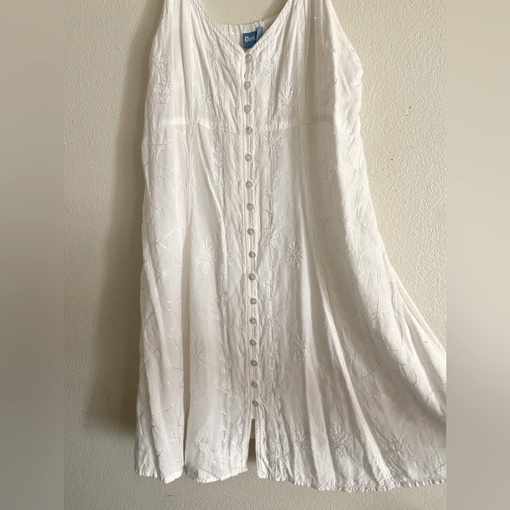 White button dress